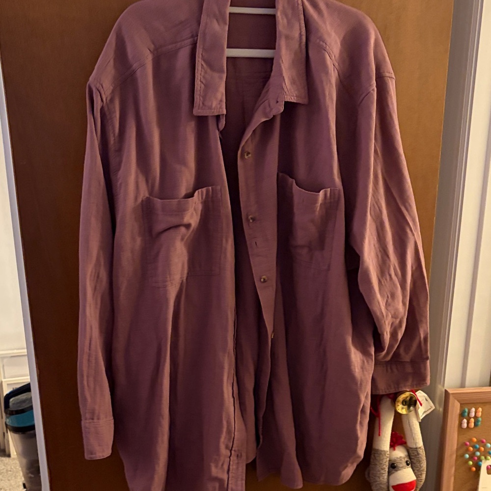 Sonoma Women’s 4X Button Up Maroon / Mauve Shirt